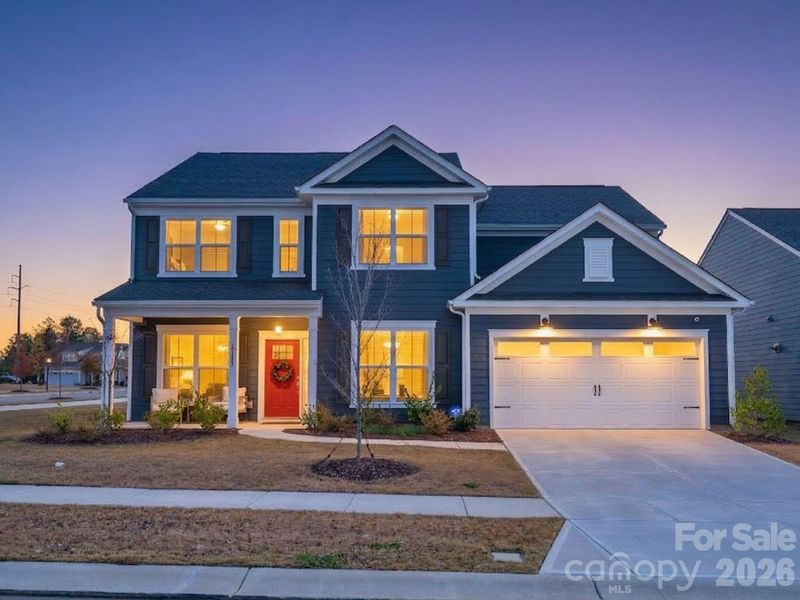 Front exterior of a new home in Parkside Crossing, Charlotte, NC, highlighting curb appeal (Image 22).