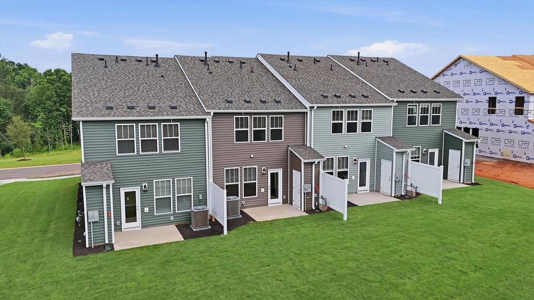 Elegant exterior with a private patio—perfect for relaxing or entertaining outdoors located in Greenville, SC