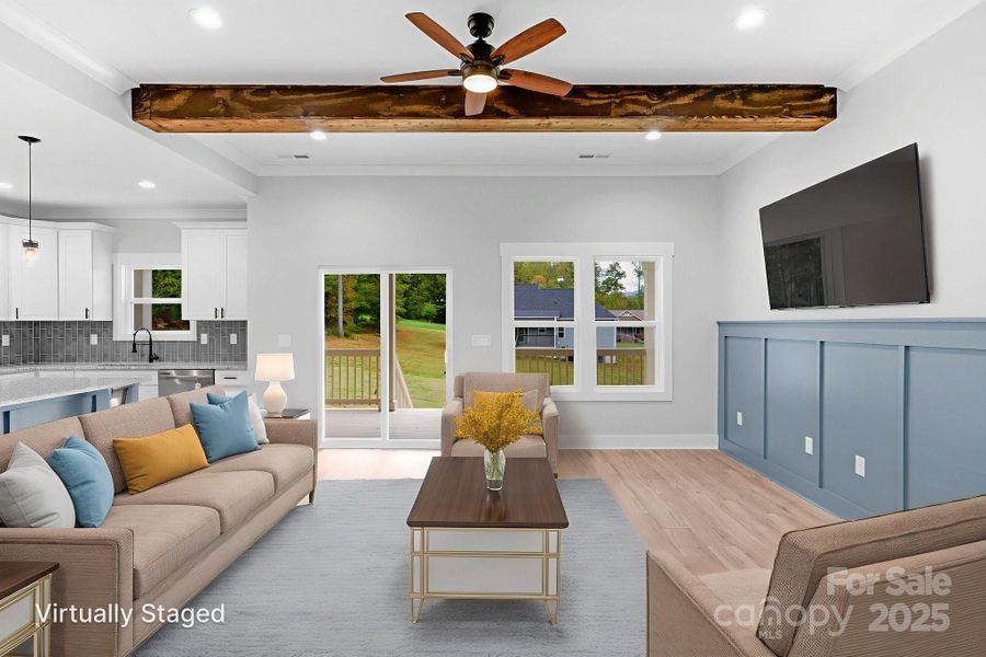 Virtually Staged Family Room