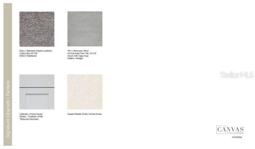 Sample of building materials used in homes in Waterstone, Groveland (Image 19).