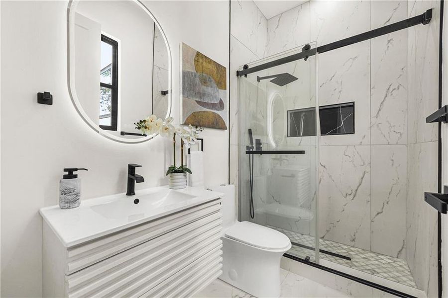 Furnished interior view inside a new home in , Atlanta (Image 19).