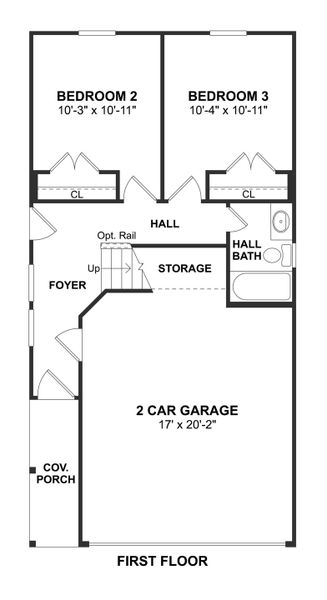 2D floor plan layout for the Reagan by K. Hovnanian® Homes in Cloverdale, Houston, TX (Image 3). 2D floor plan layout for the Reagan by K. Hovnanian® Homes in Cloverdale, Houston, TX (Image 3).