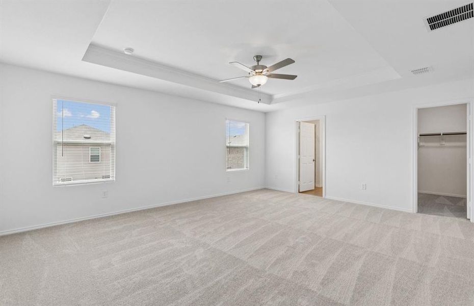 Spacious owner's suite with private bath and large closet