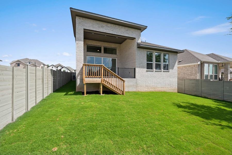 Exterior details and patio area of a home in Wolf Ranch, Georgetown (Image 4). Exterior details and patio area of a home in Wolf Ranch, Georgetown (Image 4).