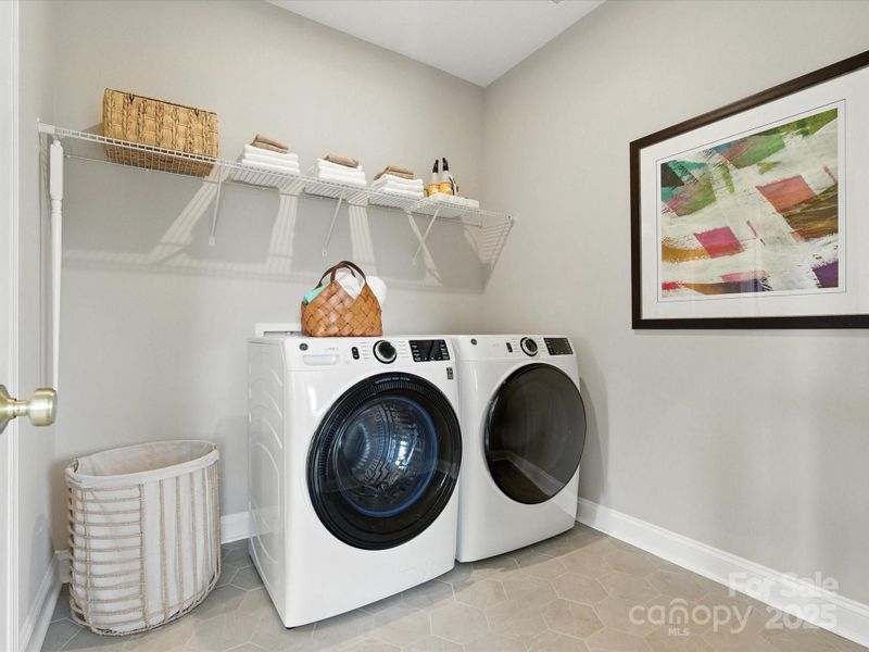 This laundry room is more than just a closet, it is a functional space you'll love. *Model Photos | Orientation and structural selections may vary. This laundry room is more than just a closet, it is a functional space you'll love. *Model Photos | Orientation and structural selections may vary.