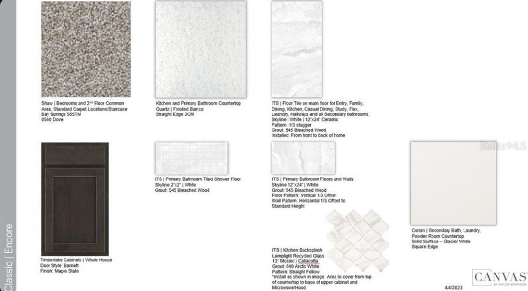 Design Selections ~ Home is under construction, selections are subject to change Design Selections ~ Home is under construction, selections are subject to change