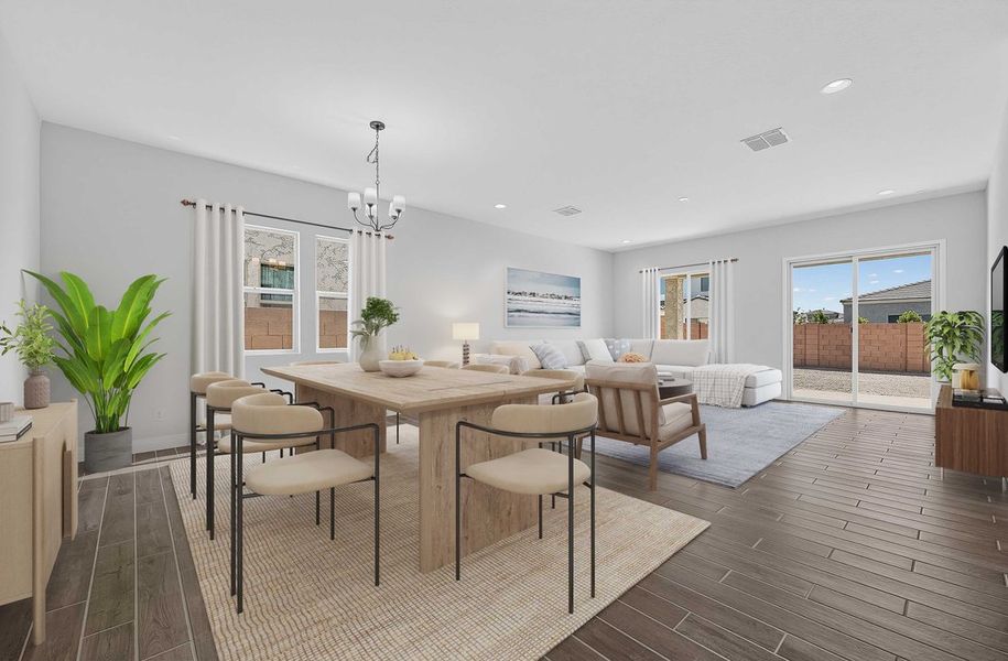 Furnished interior view inside a new home in Combs Ranch, San Tan Valley (Image 5).