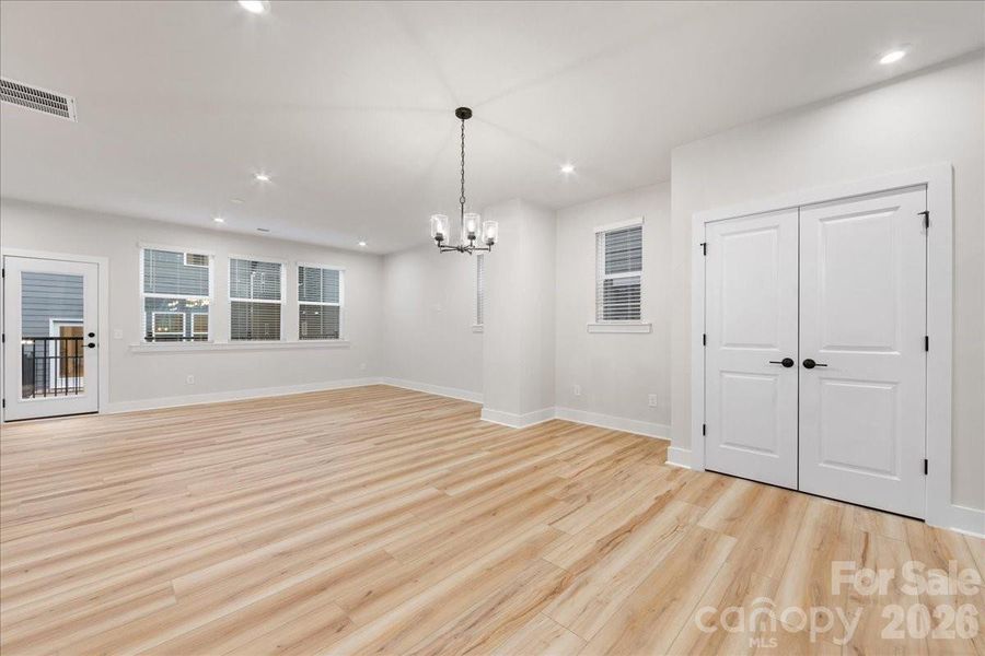 Dining Space Bridging Kitchen and Great Room.