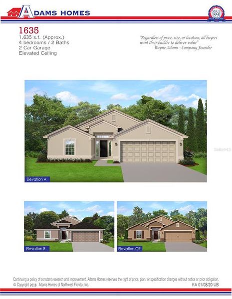 Exterior rendering of this home design in Pine Bluff, Spring Hill, FL (Image 1). Exterior rendering of this home design in Pine Bluff, Spring Hill, FL (Image 1).