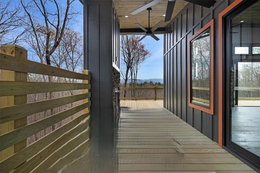 Exterior details and patio area of a home in , Ellijay (Image 23).