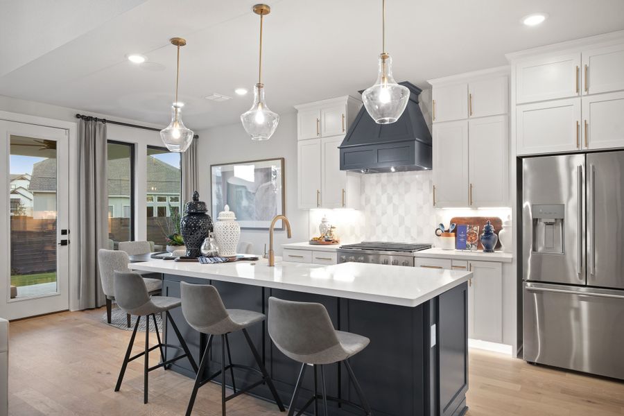 Furnished interior view inside a new home in Provence 50', Austin (Image 33).