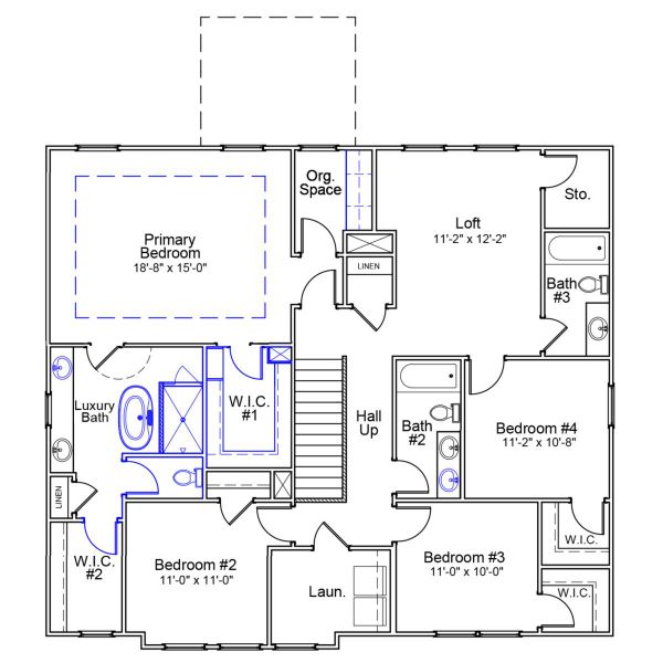 2D floor plan layout of this home in Pebble Branch, Chapin, SC (Image 3).