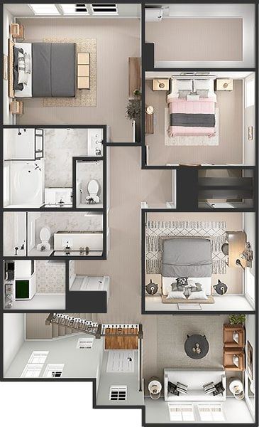 2D floor plan layout for the Sorrel by Tri Pointe Homes in Painted Tree, McKinney, TX (Image 5).