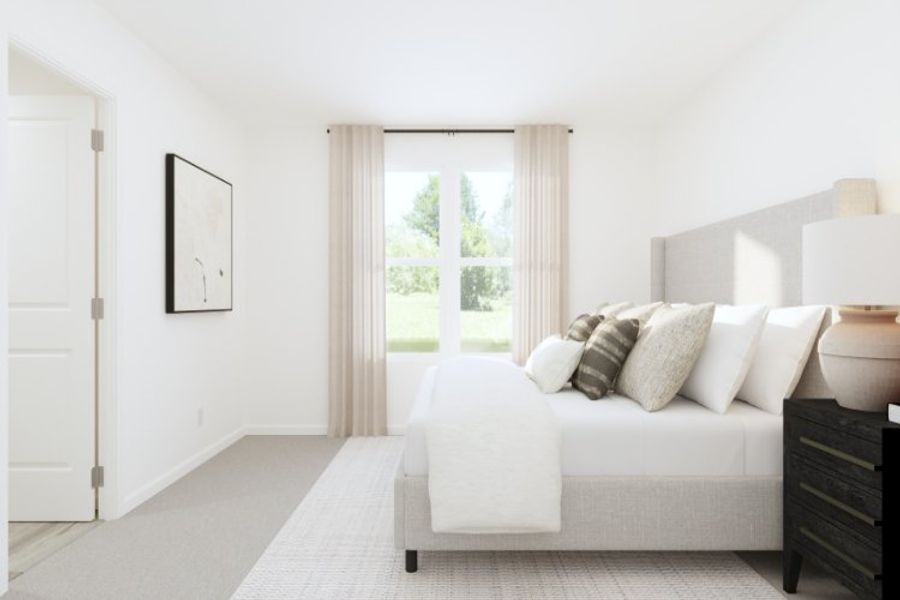 A white couch in a room. A white couch in a room.