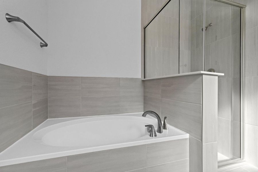 Primary Bath retreat with garden tub & walk-in shower