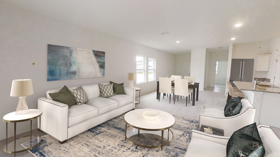 Representative furnished interior of a home built from the Glimmer by Starlight Homes in Hawks Run, Kissimmee (Image 4).