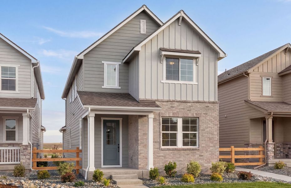 Representative exterior photo of a completed home built from the Perry by Pulte Homes in Strata, Dacono, CO (Image 2). Representative exterior photo of a completed home built from the Perry by Pulte Homes in Strata, Dacono, CO (Image 2).