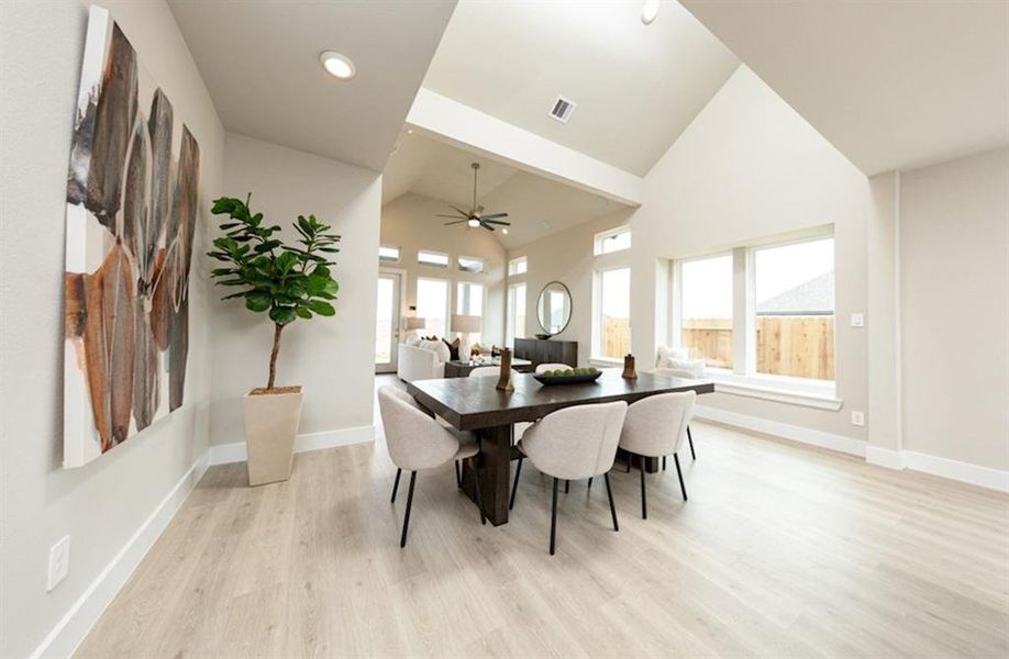 Furnished interior view inside a new home in Amira: Signature Collection, Tomball (Image 7). Furnished interior view inside a new home in Amira: Signature Collection, Tomball (Image 7).