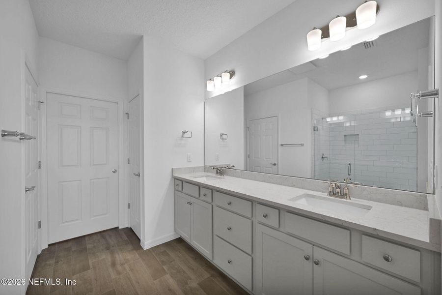 Furnished interior view inside a new home in Del Webb Wildlight, Yulee (Image 6).