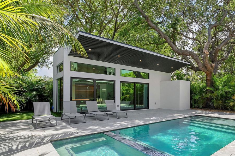 Exterior details and patio area of a home in , Miami (Image 30). Exterior details and patio area of a home in , Miami (Image 30).