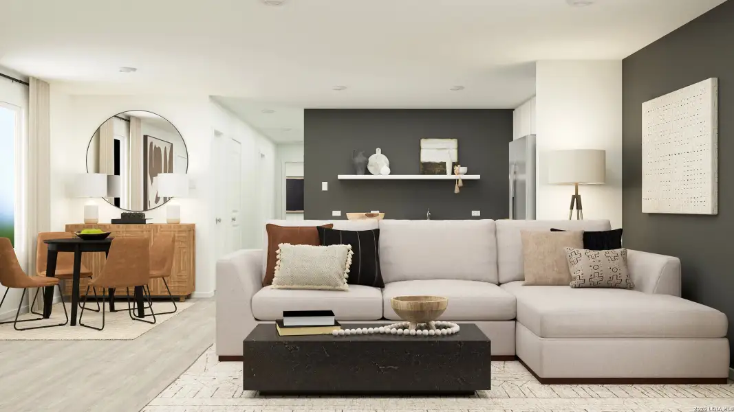 Furnished interior view inside a new home in Sapphire Grove, San Antonio (Image 8).