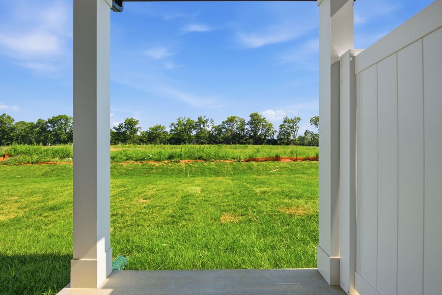 Exterior details and patio area of a home in Nexus Townhomes, Gallatin (Image 4).