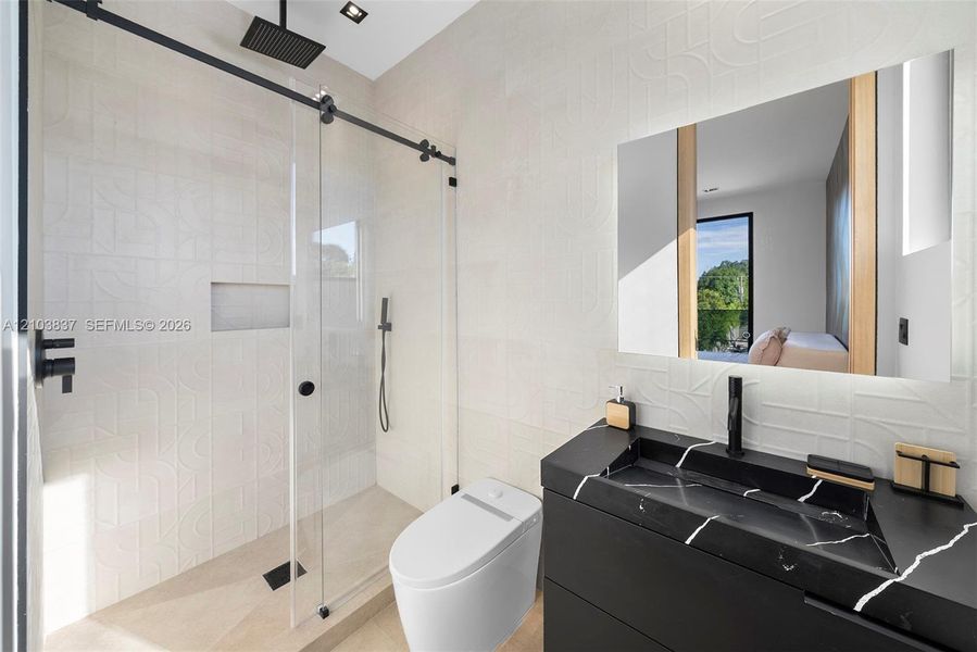 Furnished interior view inside a new home in , Miami (Image 44).