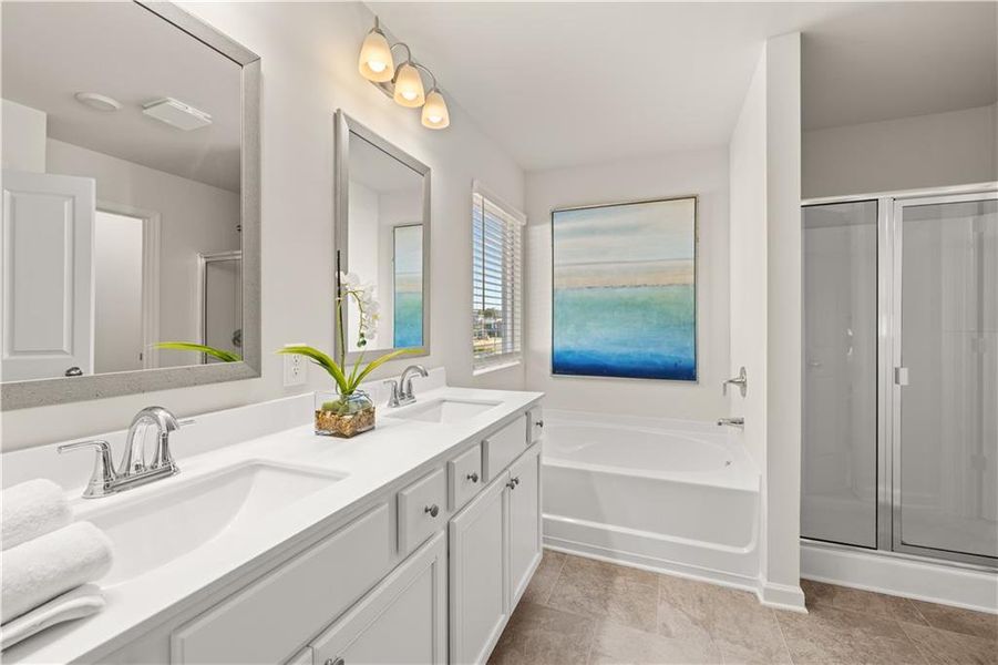 Furnished interior view inside a new home in Sandtown Falls, Atlanta (Image 14). Furnished interior view inside a new home in Sandtown Falls, Atlanta (Image 14).