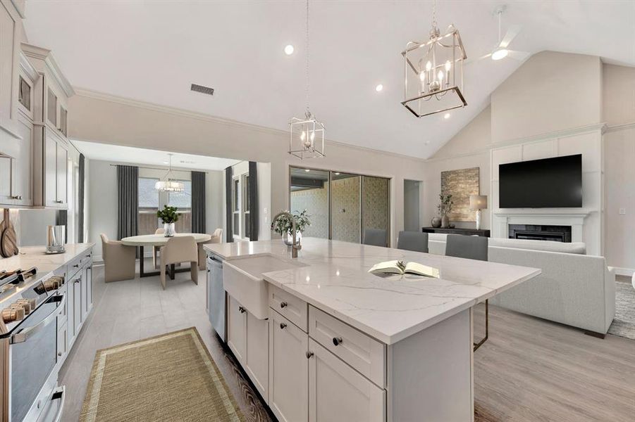 Furnished interior view inside a new home in Sterling Greene, Arlington (Image 20). Furnished interior view inside a new home in Sterling Greene, Arlington (Image 20).