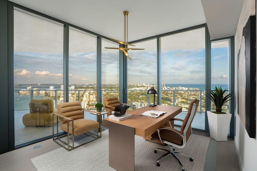 Furnished interior view inside a new home in , Miami Beach (Image 17).