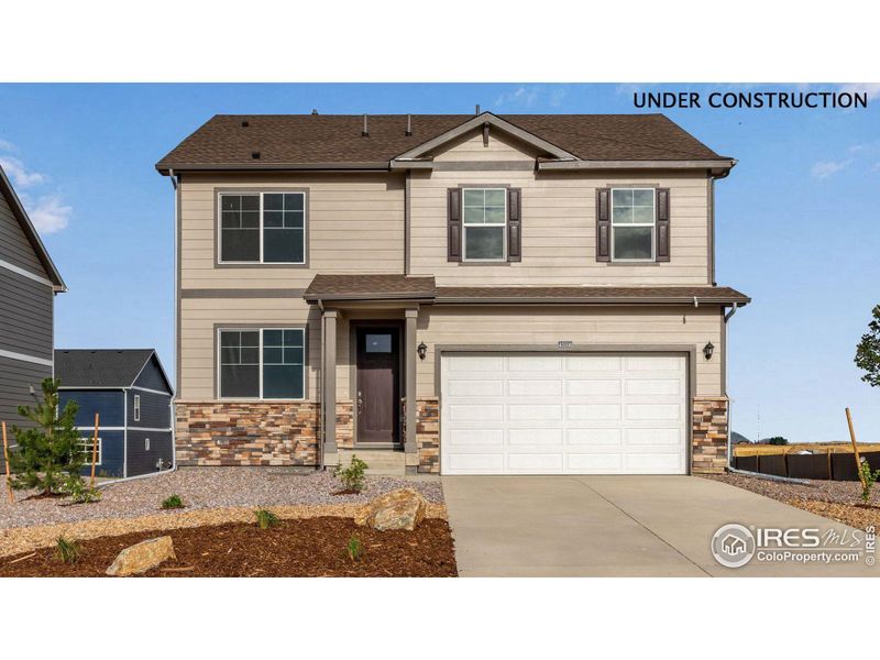 Front exterior of a new home in Westgate, Greeley, CO, highlighting curb appeal (Image 1). Front exterior of a new home in Westgate, Greeley, CO, highlighting curb appeal (Image 1).