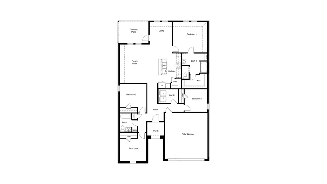 2D floor plan layout for the Huntsville by D.R. Horton in The Hills at Reunion, Newark, TX (Image 3). 2D floor plan layout for the Huntsville by D.R. Horton in The Hills at Reunion, Newark, TX (Image 3).