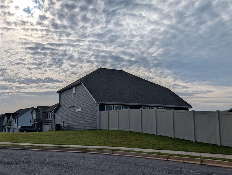 Exterior details and patio area of a home in , Commerce (Image 35).