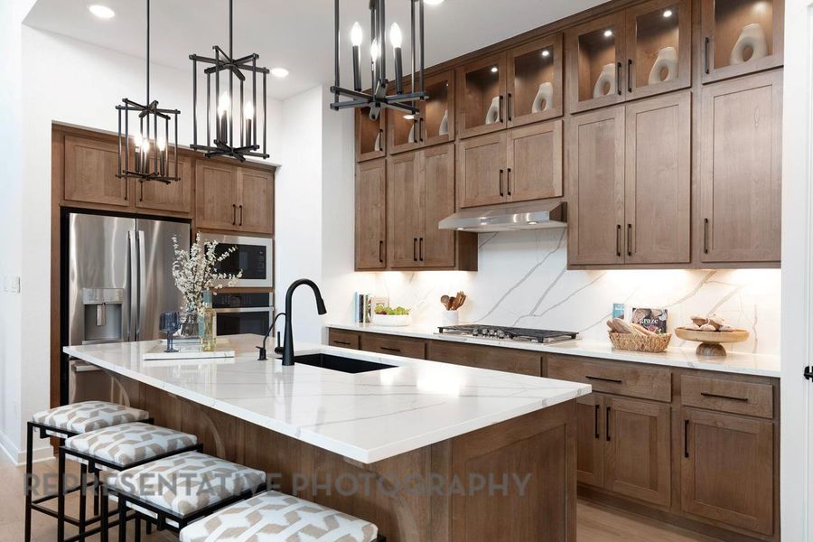 Furnished interior view inside a new home in 6 Creeks at Waterridge, Kyle (Image 14). Furnished interior view inside a new home in 6 Creeks at Waterridge, Kyle (Image 14).