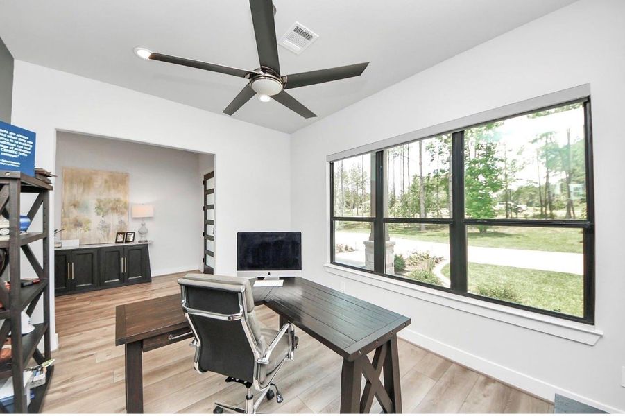 Office with beautiful view of the front yard Office with beautiful view of the front yard