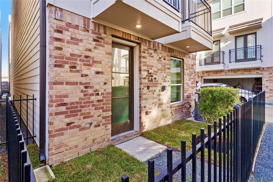 Exterior details and patio area of a home in , Houston (Image 22).