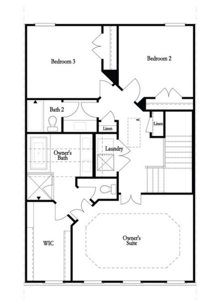 2D floor plan layout for the The Chaucer by The Providence Group in Towns on Thompson, Alpharetta, GA (Image 22).
