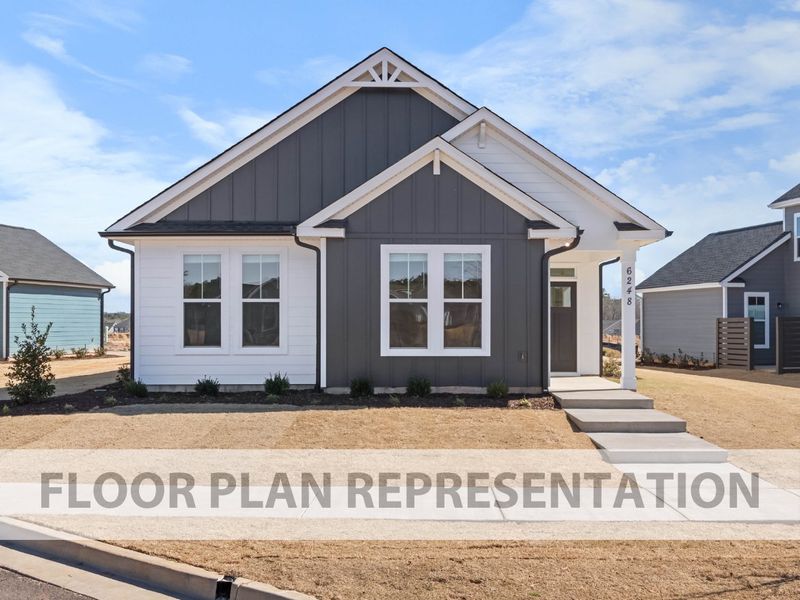 Representative exterior photo of a completed home built from the Finch by Ivey Homes in Tillery Park, Grovetown, GA (Image 20). Representative exterior photo of a completed home built from the Finch by Ivey Homes in Tillery Park, Grovetown, GA (Image 20).