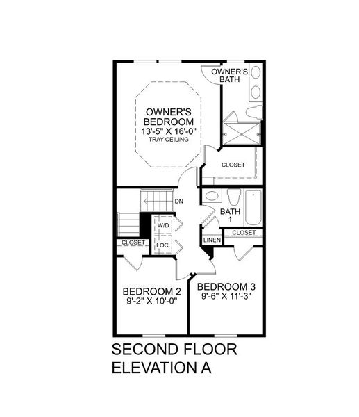2D floor plan layout of this home in Alexander Towns, Lawrenceville, GA (Image 6).