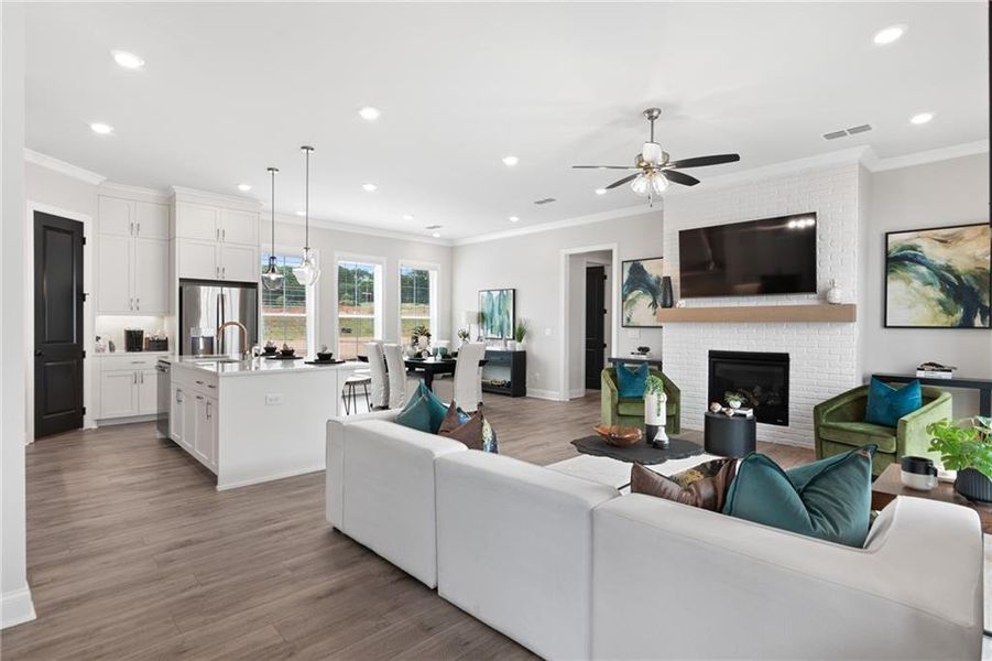 Furnished interior view inside a new home in Promenade at Sawnee Village, Cumming (Image 29). Furnished interior view inside a new home in Promenade at Sawnee Village, Cumming (Image 29).