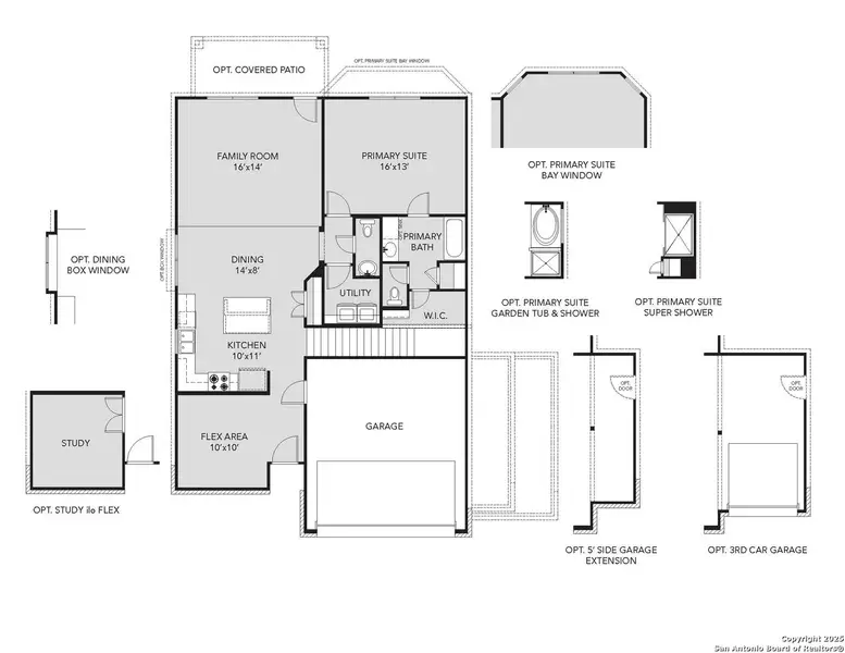 2D floor plan layout of this home in Cinco Lakes, San Antonio, TX (Image 4). 2D floor plan layout of this home in Cinco Lakes, San Antonio, TX (Image 4).