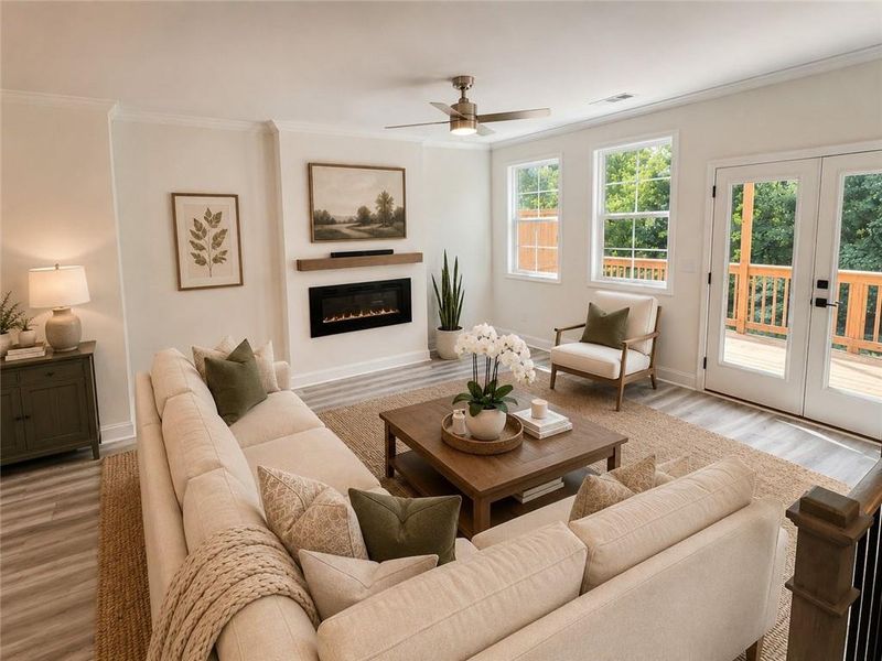 Furnished interior view inside a new home in , Cumming (Image 6). Furnished interior view inside a new home in , Cumming (Image 6).