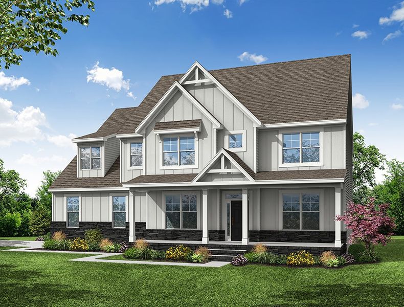 Representative exterior photo of a completed home built from the Roanoke by Eastwood Homes in High Springs, Clayton, NC (Image 12).