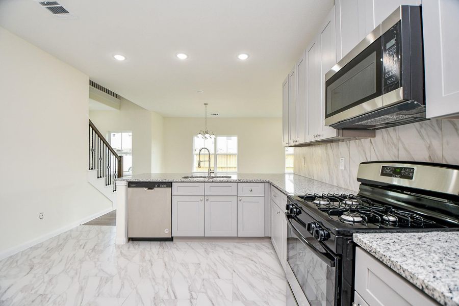 Furnished interior view inside a new home in , Houston (Image 8).