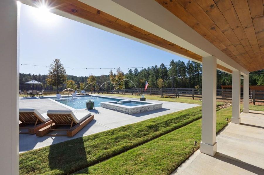Exterior details and patio area of a home in , Rydal (Image 2).