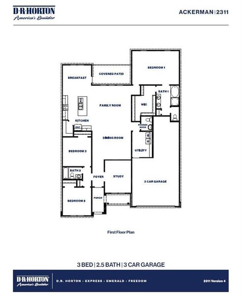 2D floor plan layout of this home in Silverthorne, Conroe, TX (Image 3). 2D floor plan layout of this home in Silverthorne, Conroe, TX (Image 3).