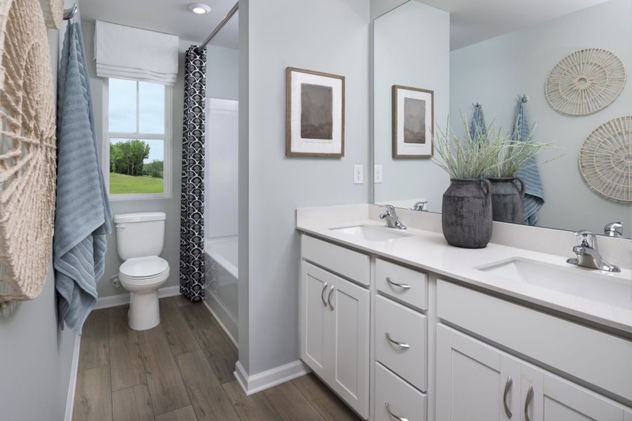 Vienna Model upstairs hall full bath Vienna Model upstairs hall full bath