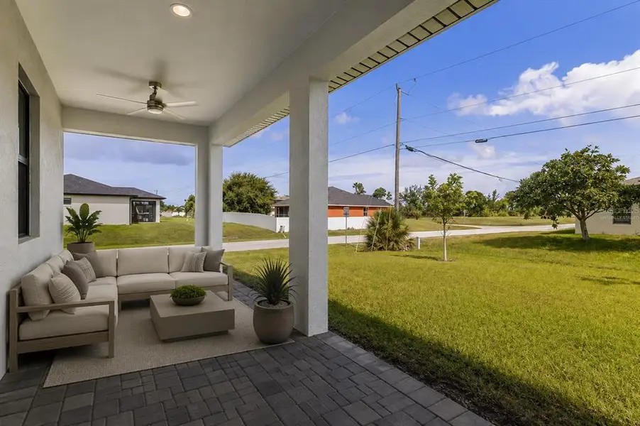 Exterior details and patio area of a home in , Cape Coral (Image 31). Exterior details and patio area of a home in , Cape Coral (Image 31).