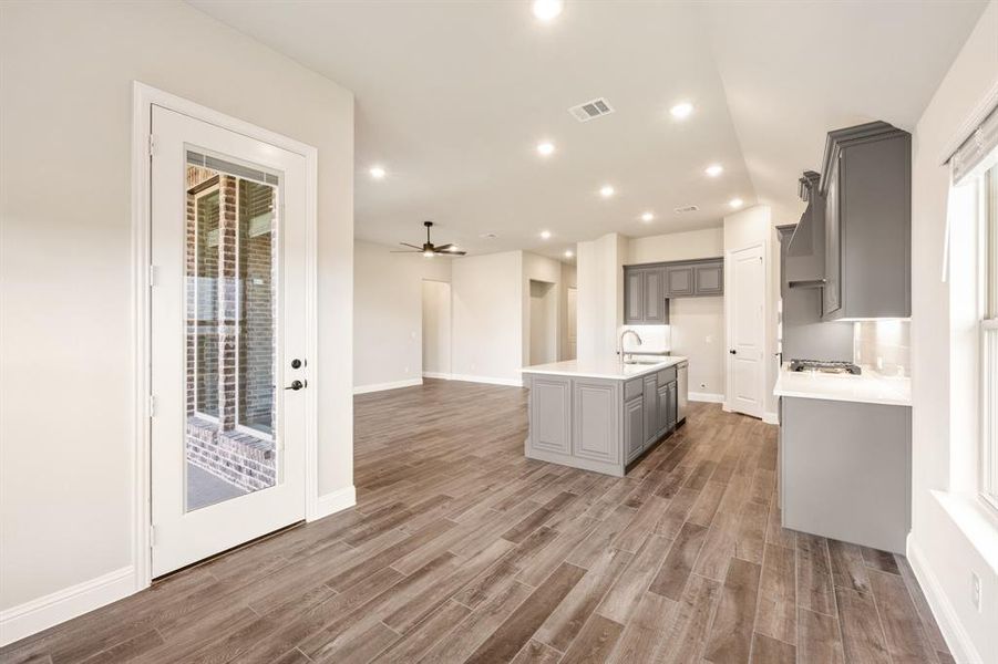 Furnished interior view inside a new home in Creekview Meadows, Pilot Point (Image 6).