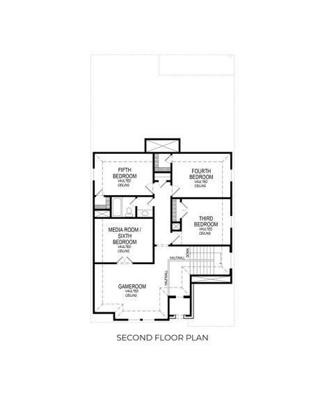 2D floor plan layout for the Ford FS by First Texas Homes in Westside Preserve, Midlothian, TX (Image 7).